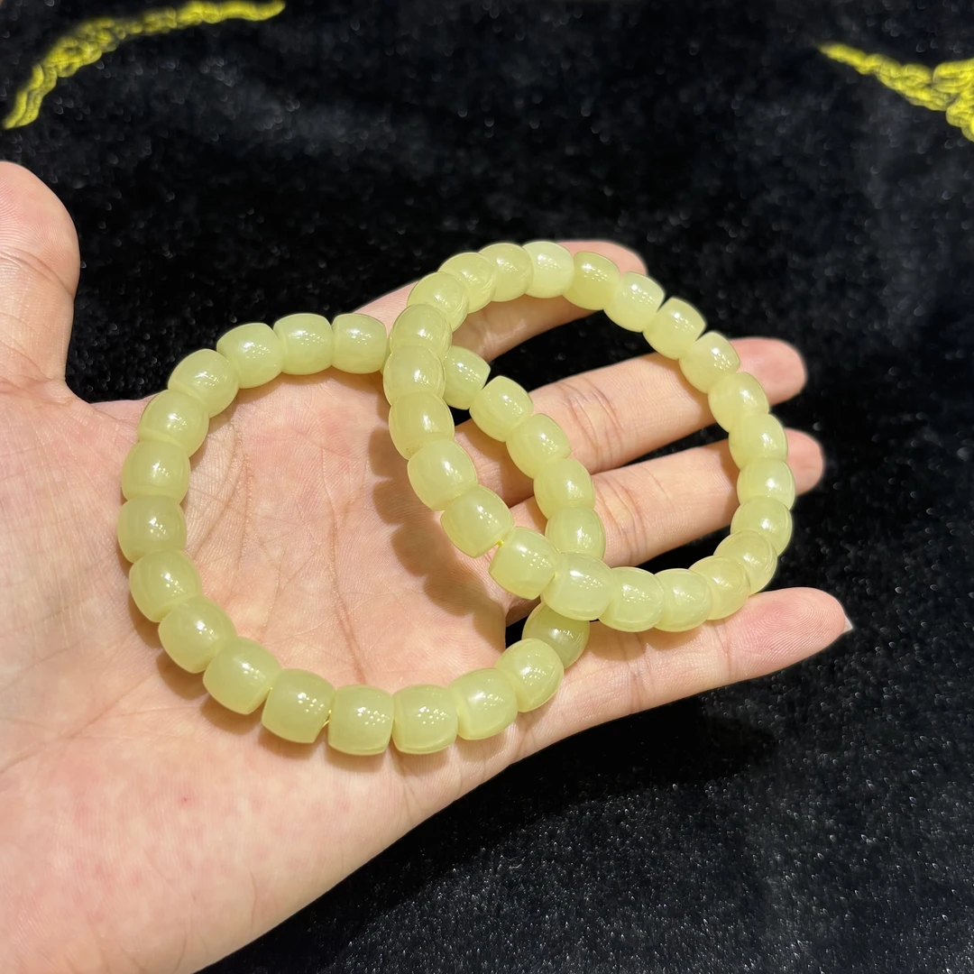 和田玉直切手串【小北质检】ZJH926Z61多样性发一