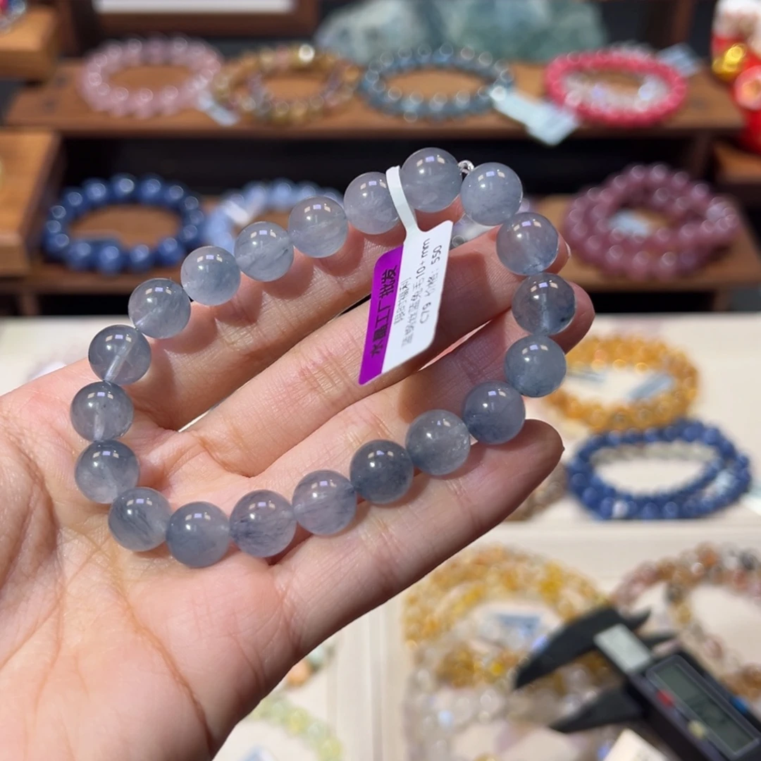 未镶嵌手串水晶孤品限时福利价蓝钢丝兔毛