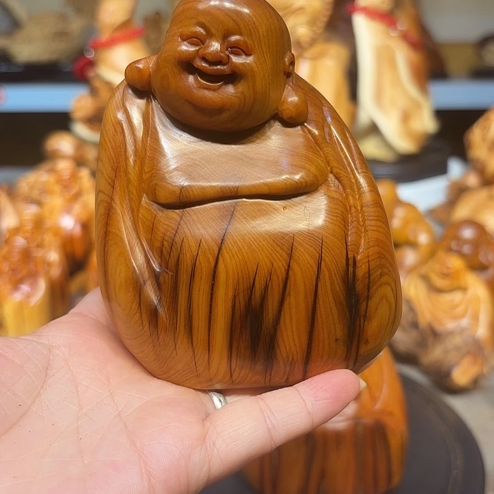 柏木太行崖柏弥勒佛