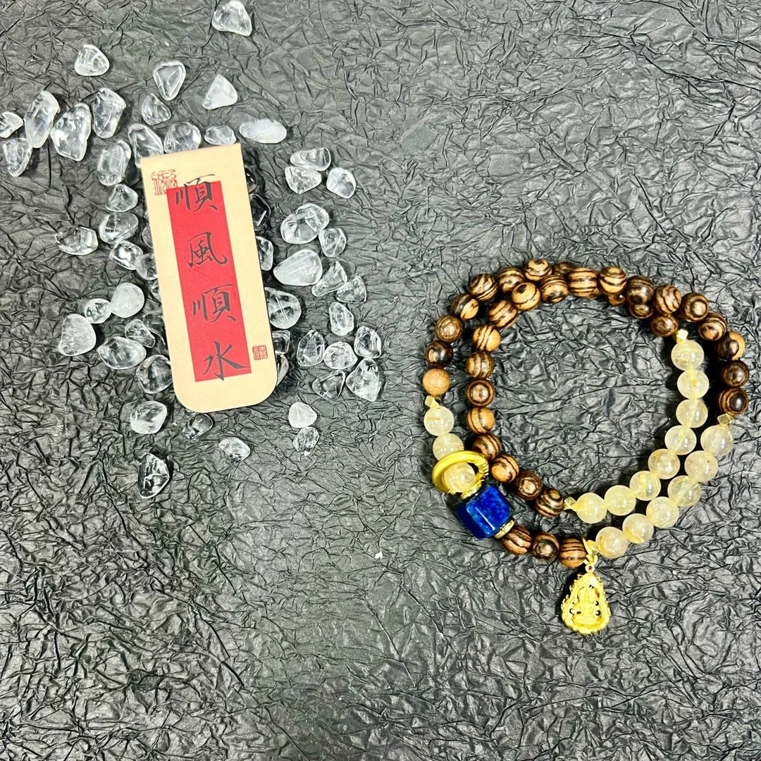 合金手链 「Richer」TB-030咖色木头珠珠手链