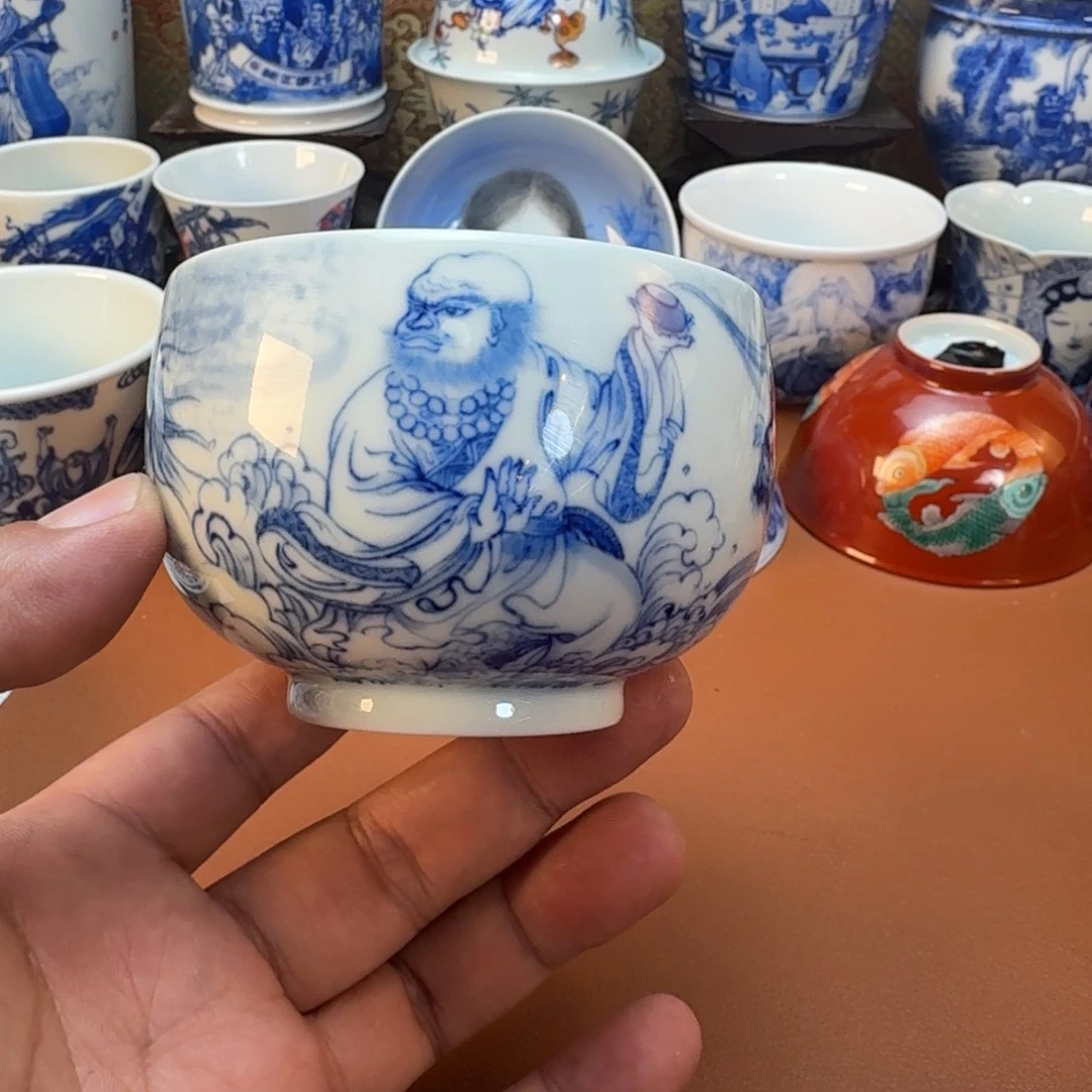 及***主杯子陶景德镇全手工手绘陶瓷