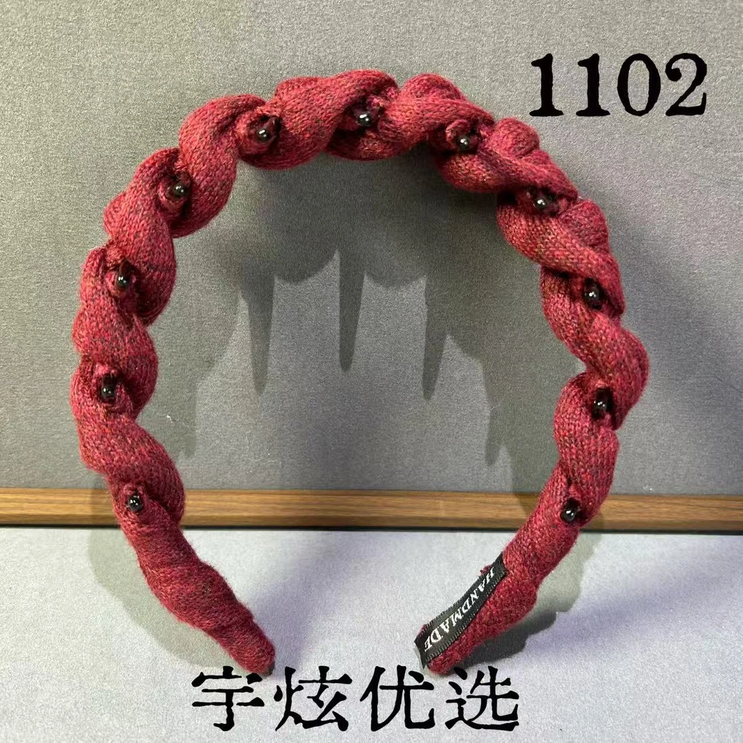 时尚百搭发箍红色秋冬头箍1102
