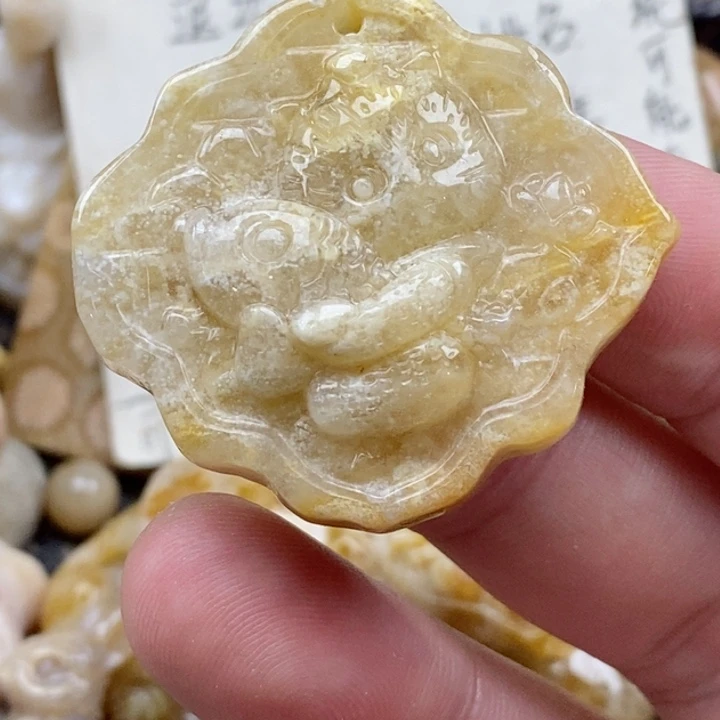 颈饰未镶嵌硅化珊瑚（珊瑚玉）