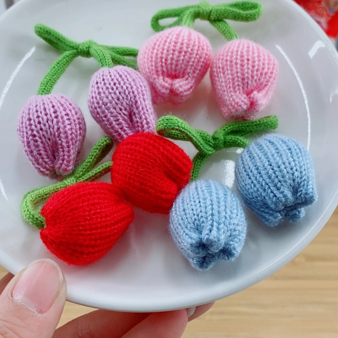 针织郁金香4色混20个