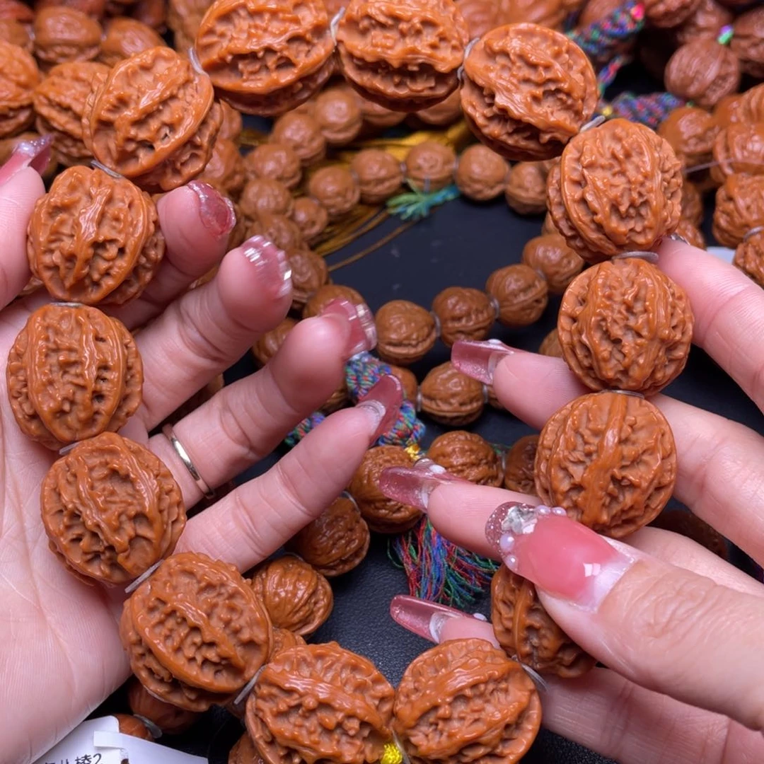 文玩核桃手串粗筋八棱