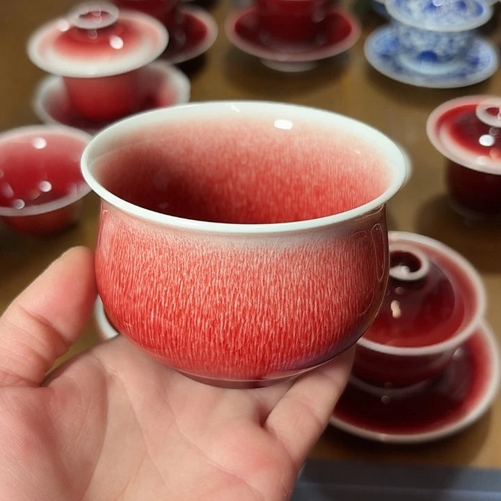 小***花陶瓷景德镇高温陶瓷杯子