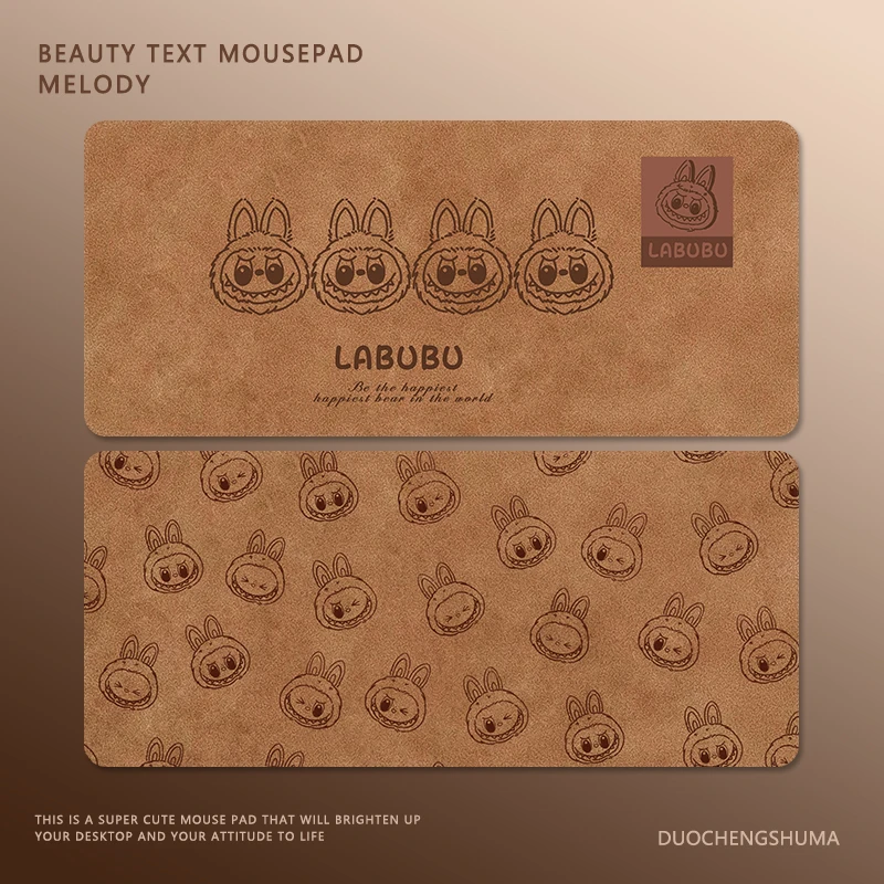 可爱拉布布鼠标垫Labubu周边超大号卡通女生书桌垫办公电脑键盘垫