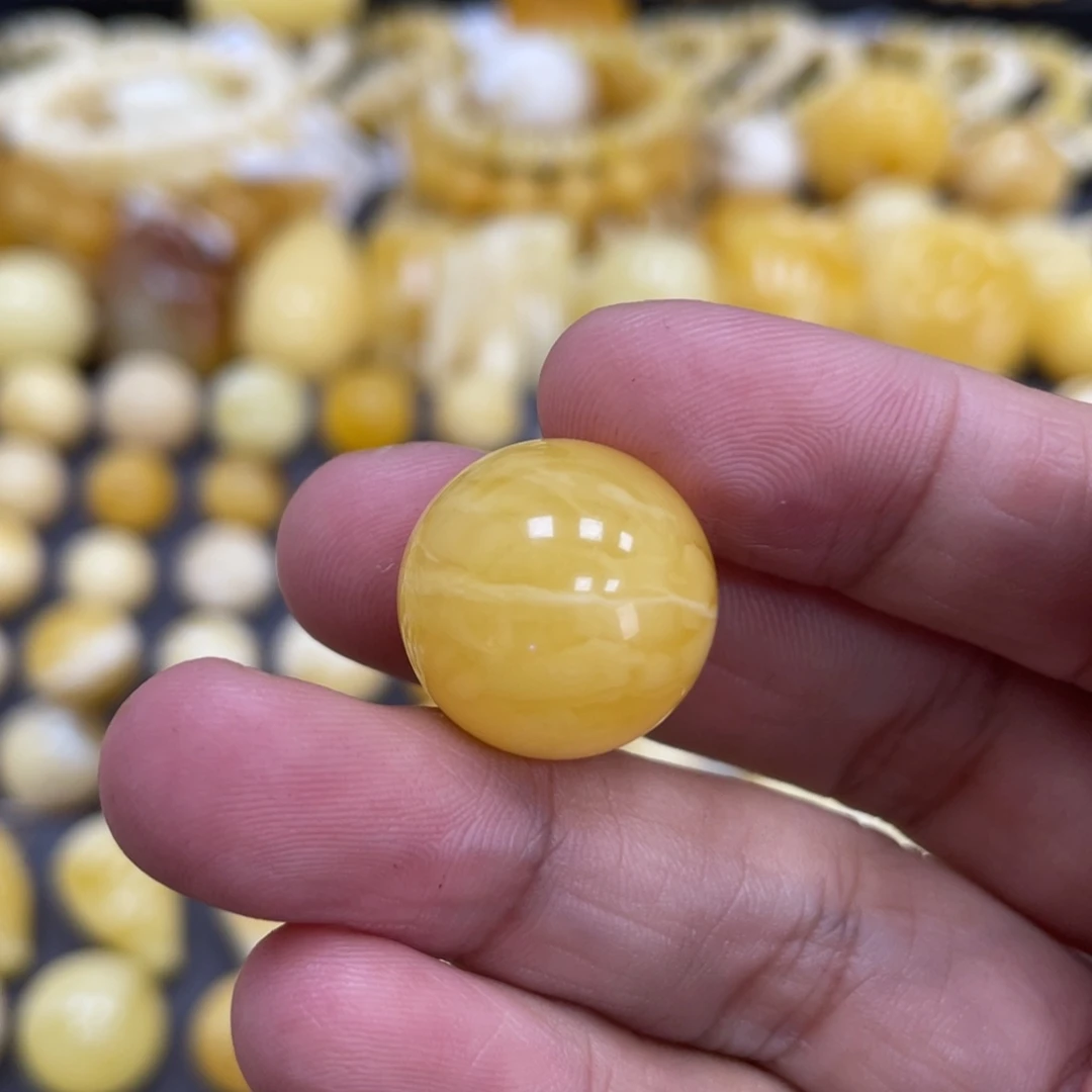 幸***羊蜜蜡未镶嵌裸石17.7mm