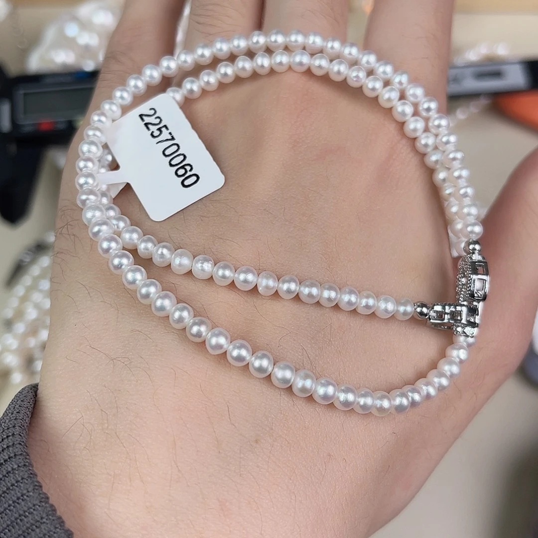 淡水珍珠天然珍珠银S925镶嵌