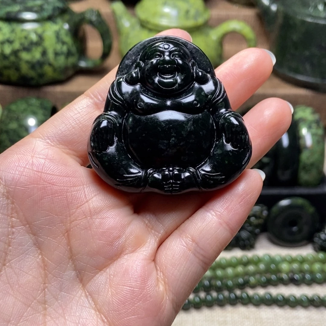 蛇纹石玉未镶嵌药王石吊坠