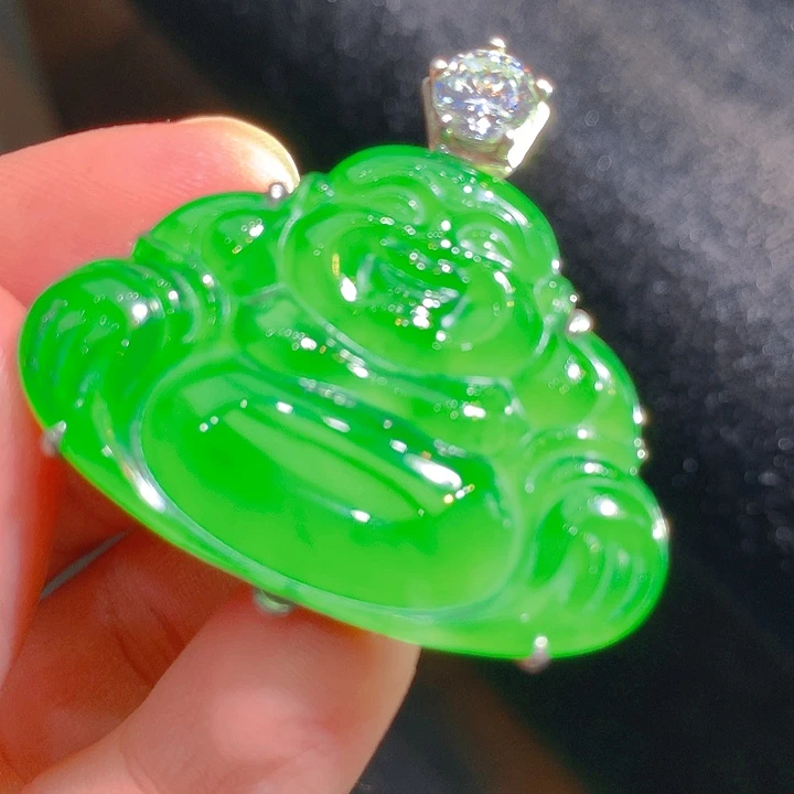 【闪购商品】翡翠颈饰银S925镶嵌翡翠