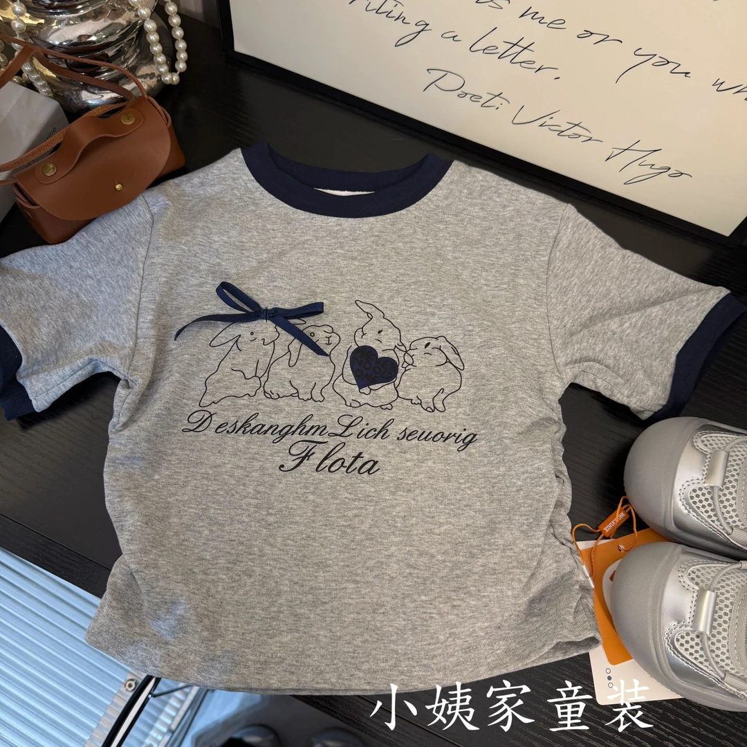 夏季新款儿童时尚韩版半袖夏款百搭休闲运动圆领短袖