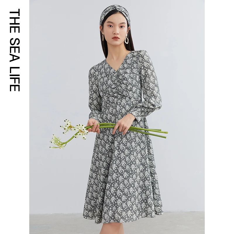 THESEALIFE欧海一生春季新款连衣裙春夏女高级气质0018