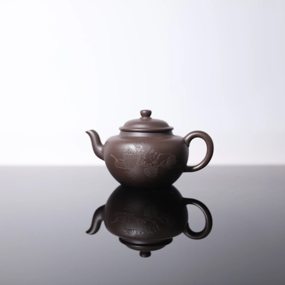 【前墅龙窑丨之华】李晓月·范家 紫茄泥 约180CC 紫砂壶