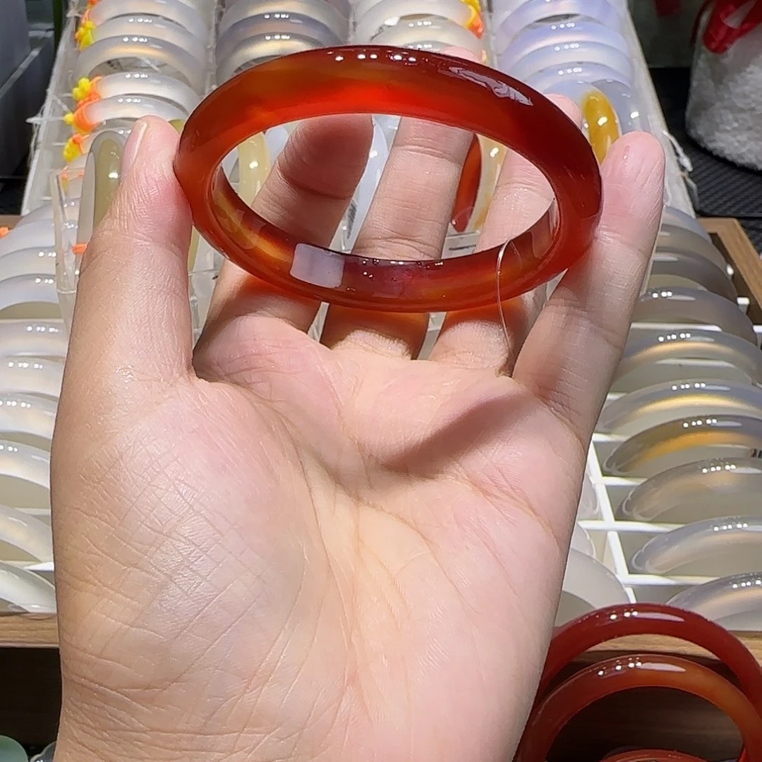 手镯玛瑙/玉髓未镶嵌57锦鲤红