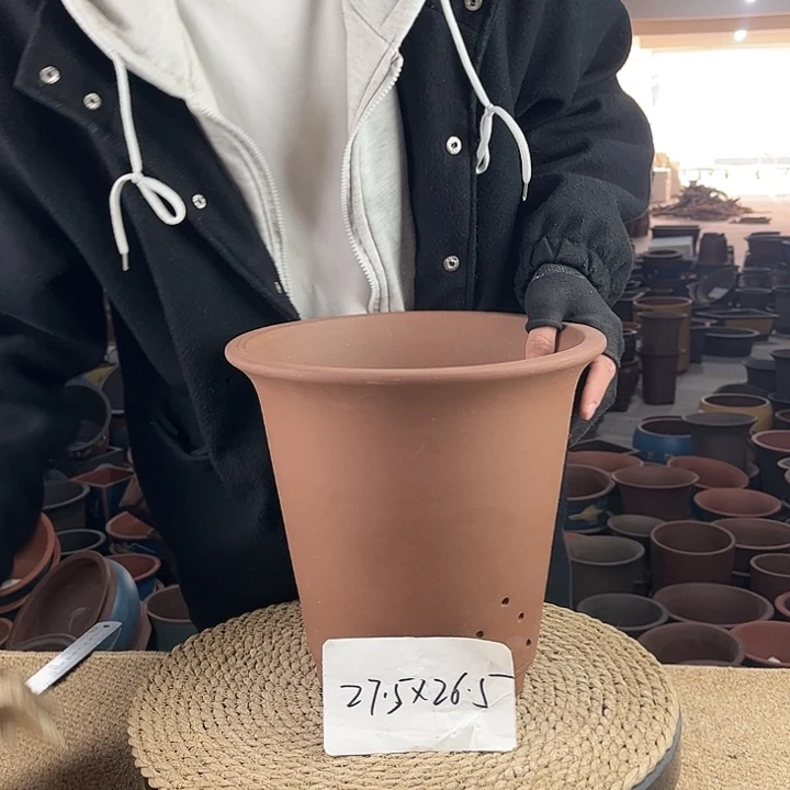 红陶紫砂花盆紫砂