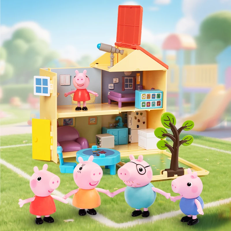 小猪佩奇过家家立体玩具房儿童玩具佩琪一家四口小屋校园圣诞礼物