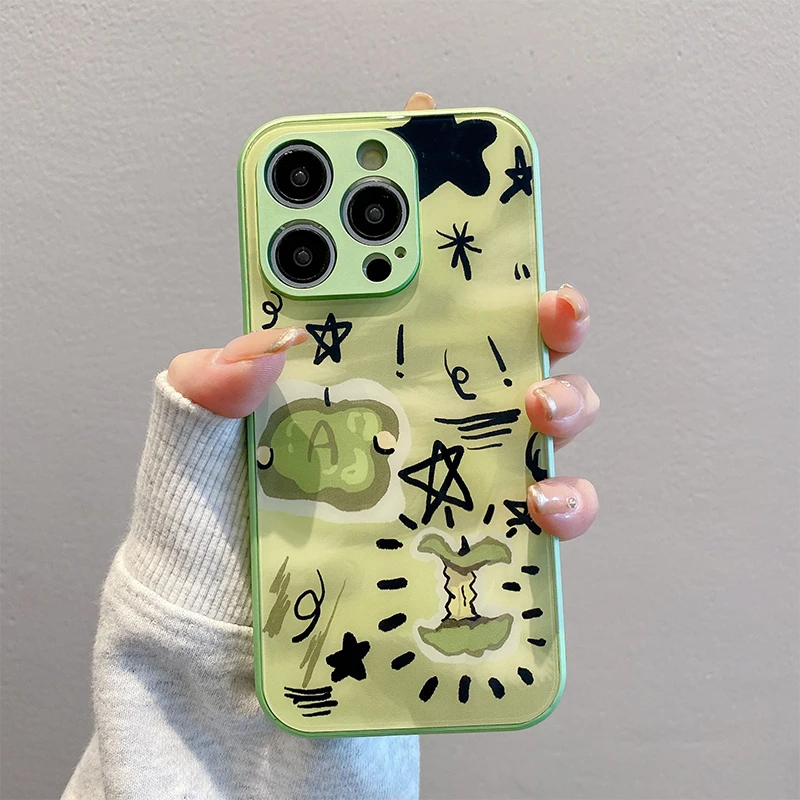 金属漆玻璃青苹果新款适用苹果16pro手机壳iPhone15max小米14华为