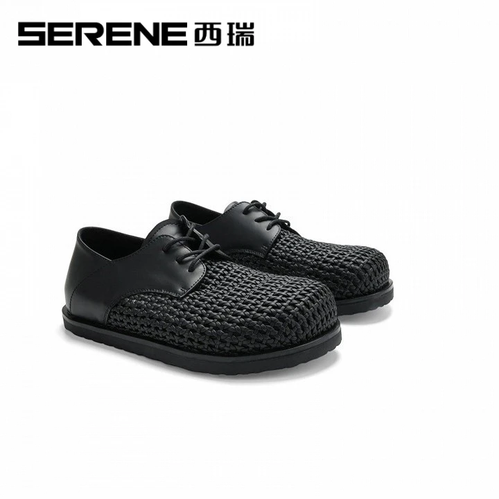 西瑞女鞋时尚透气单鞋秋冬学院风格女款低帮内增高休闲运动平底新