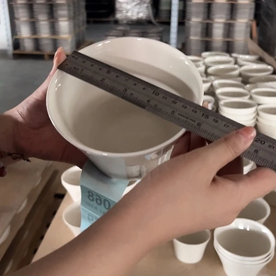 新骨瓷068微瑕暖白5.5寸微喇碗甜品碗