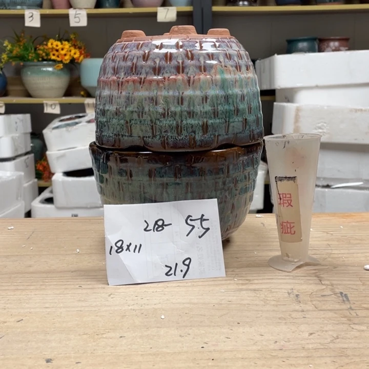 紫砂花盆多肉花盆微瑕55