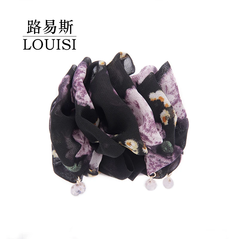 巴黎王妃【紫霞】韩版优雅丸子夹后脑勺盘发MY1264