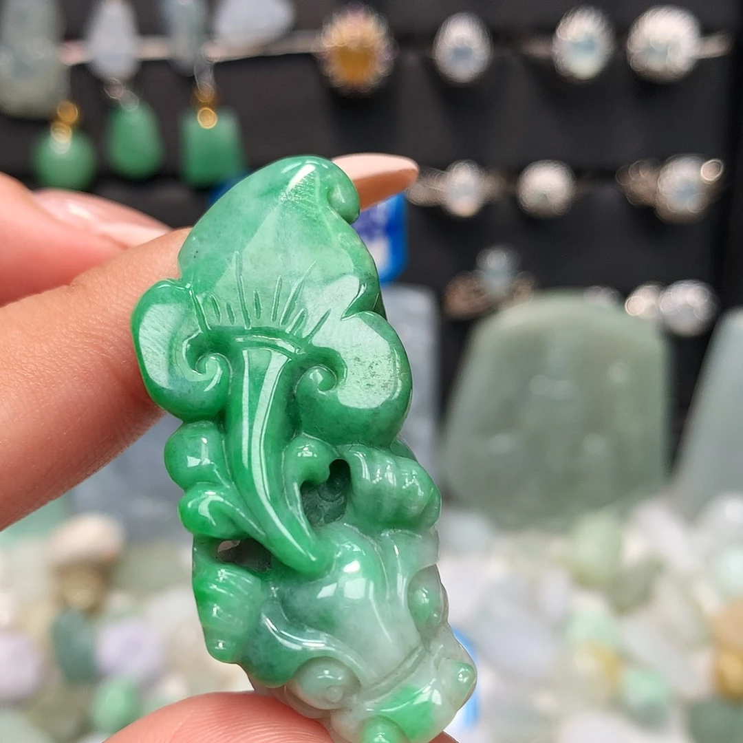 翡翠未镶嵌颈饰貔貅