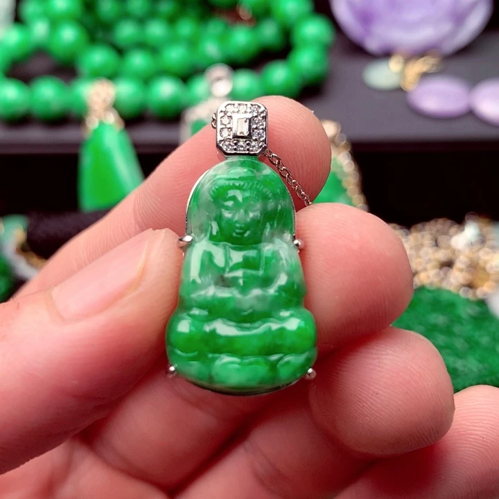 翡翠未镶嵌吊坠(不含链)