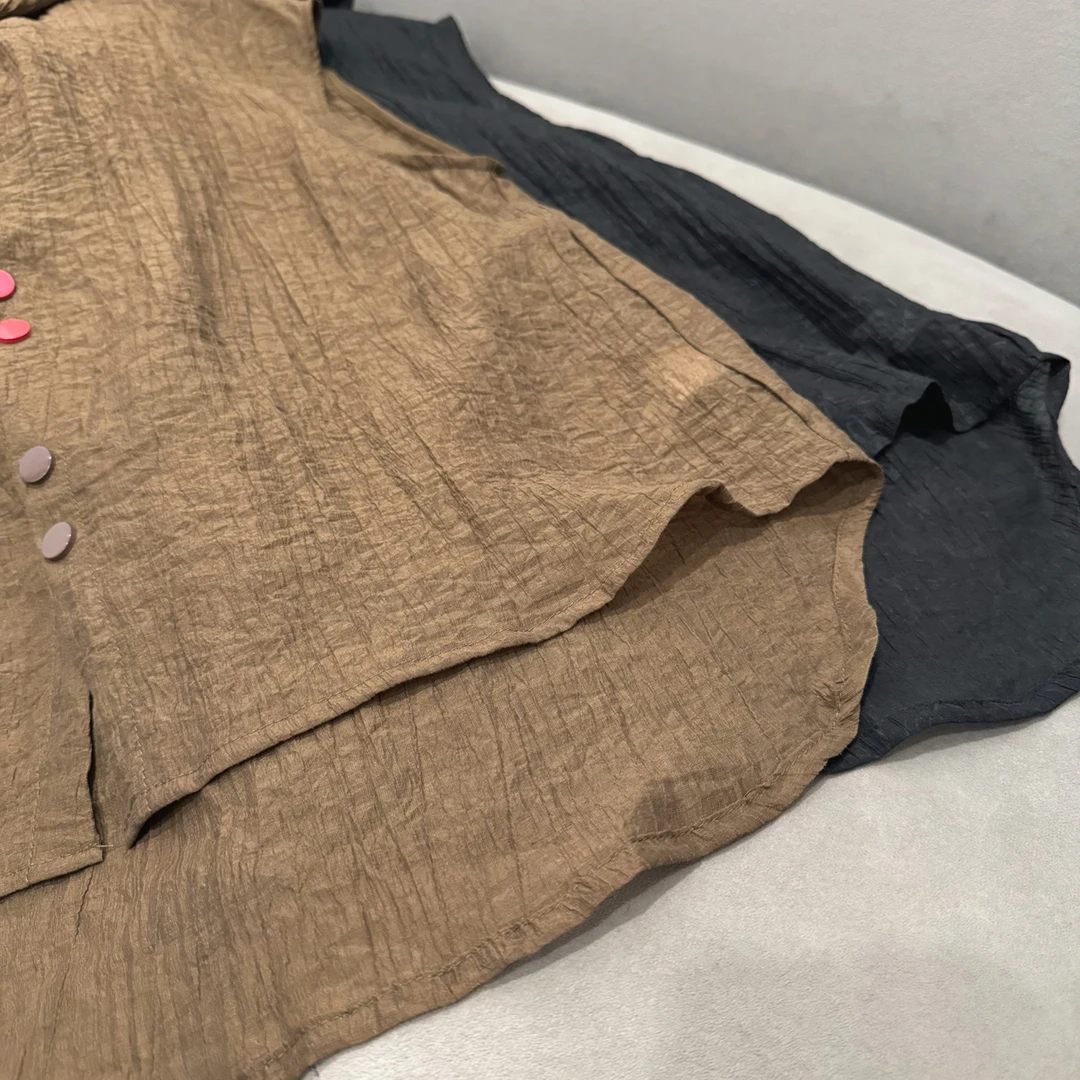 男士美式休闲老钱风多巴胺纽扣坎肩衬衣夏季轻薄透气无袖连帽衬衫