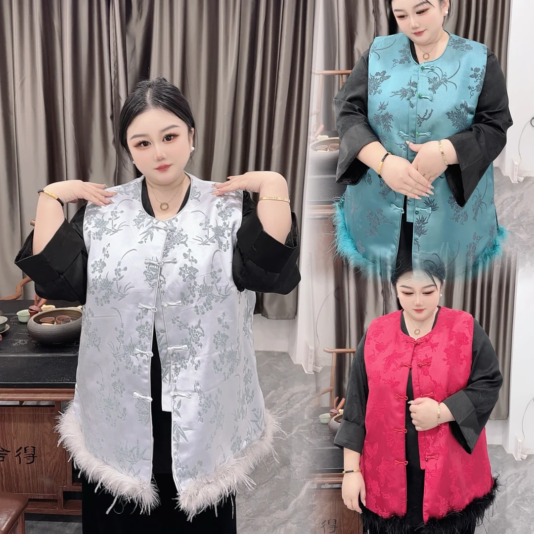 【禧年】新中式国风马夹宽松百搭植绒民族风新年新款马甲