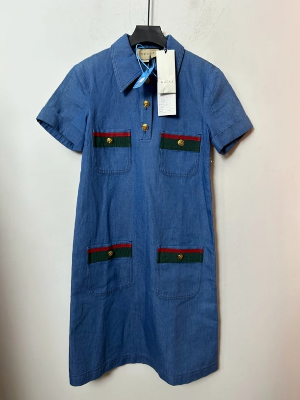99新 GUCCI/古驰 古驰gucci牛仔蓝连衣裙99新