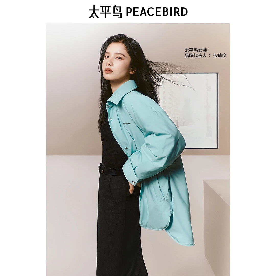 【赵老板专属】太平鸟女装立领艺术绗缝泡芙羽绒鹅绒服A3ACE414K
