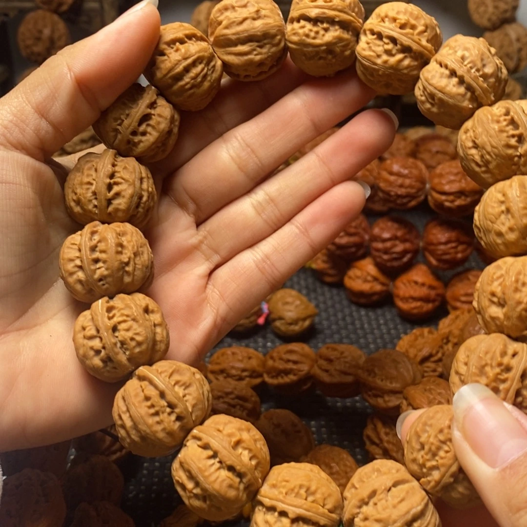 文玩核桃手串粗筋磨盘八棱手持