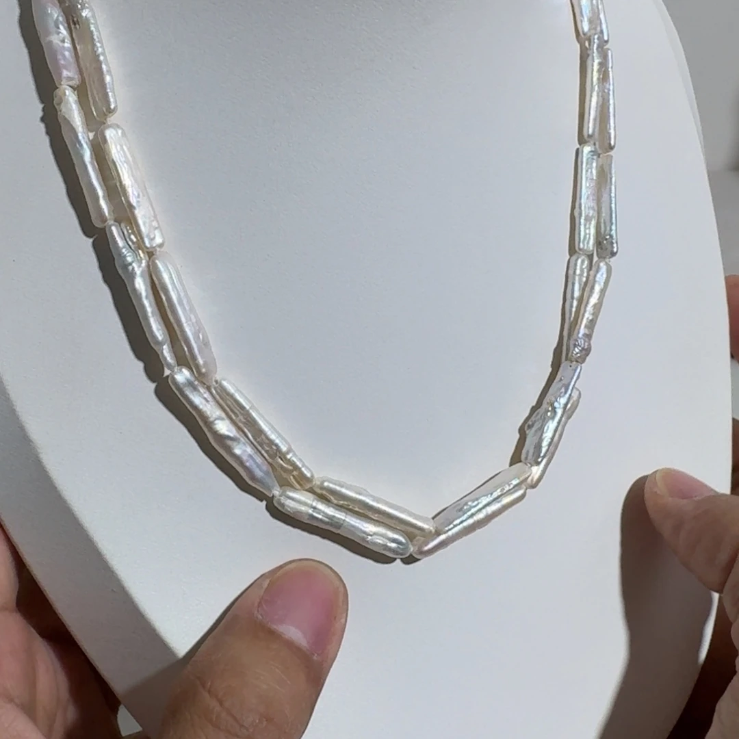 淡水珍珠颈饰银S925镶嵌多样性发一