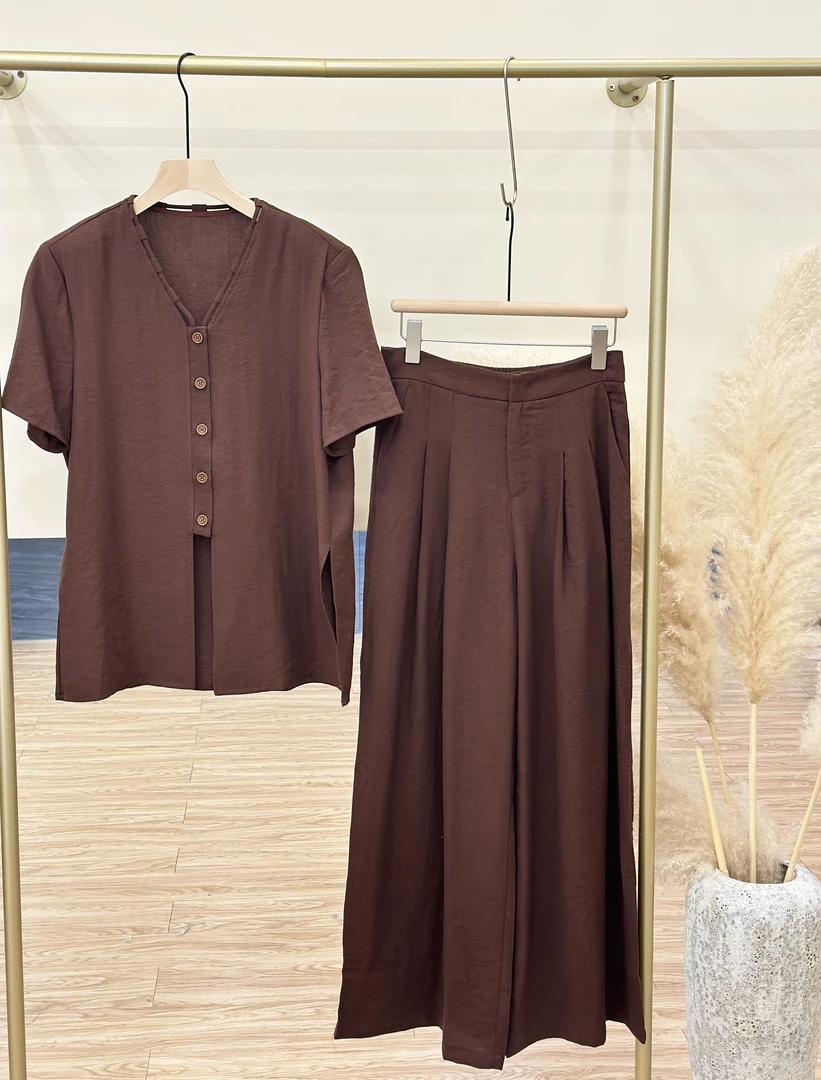 【NO退NO换】鑫燃KIKI 百搭洋气时尚莱赛尔麻料休闲裤 88556 BSG（F）