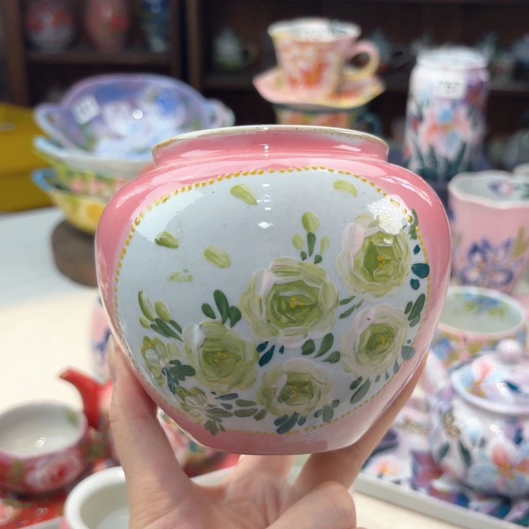 景德镇手绘高温釉下彩陶瓷茶具