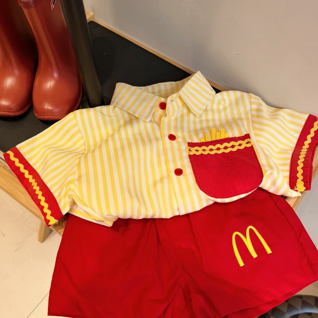 AC523~甜汐·25夏~薯条条纹衬衫80215（衬衫+短裤）