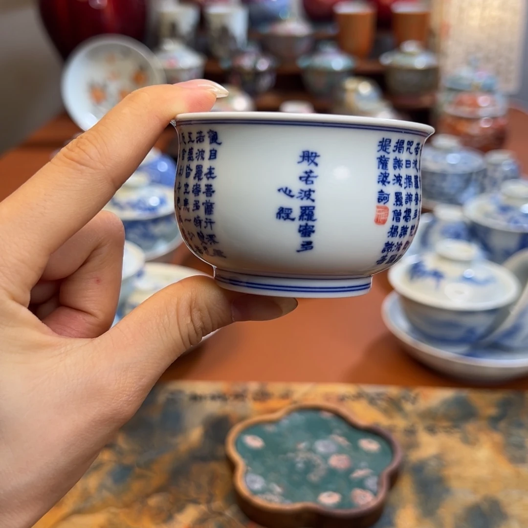 知冬煮雪手工手绘-竹林草堂茶具