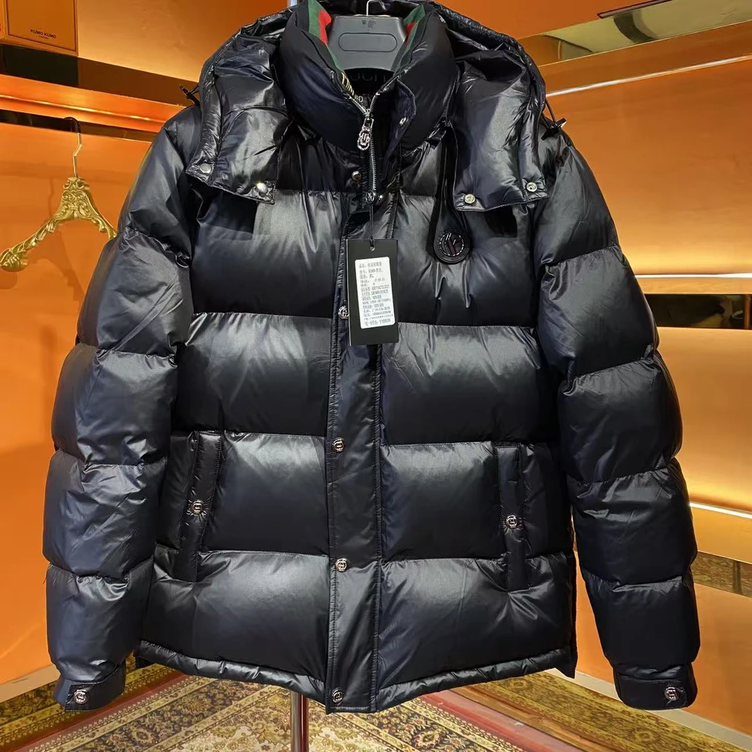 罗纹领！平均285克+充绒！男士连帽短款羽绒服