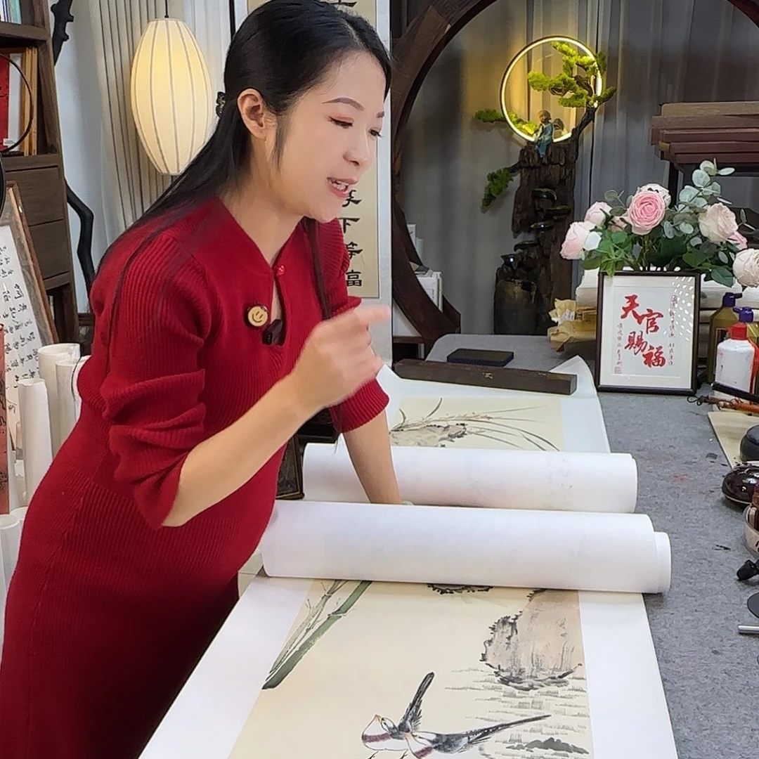 国画伊人阳亮梅兰竹菊