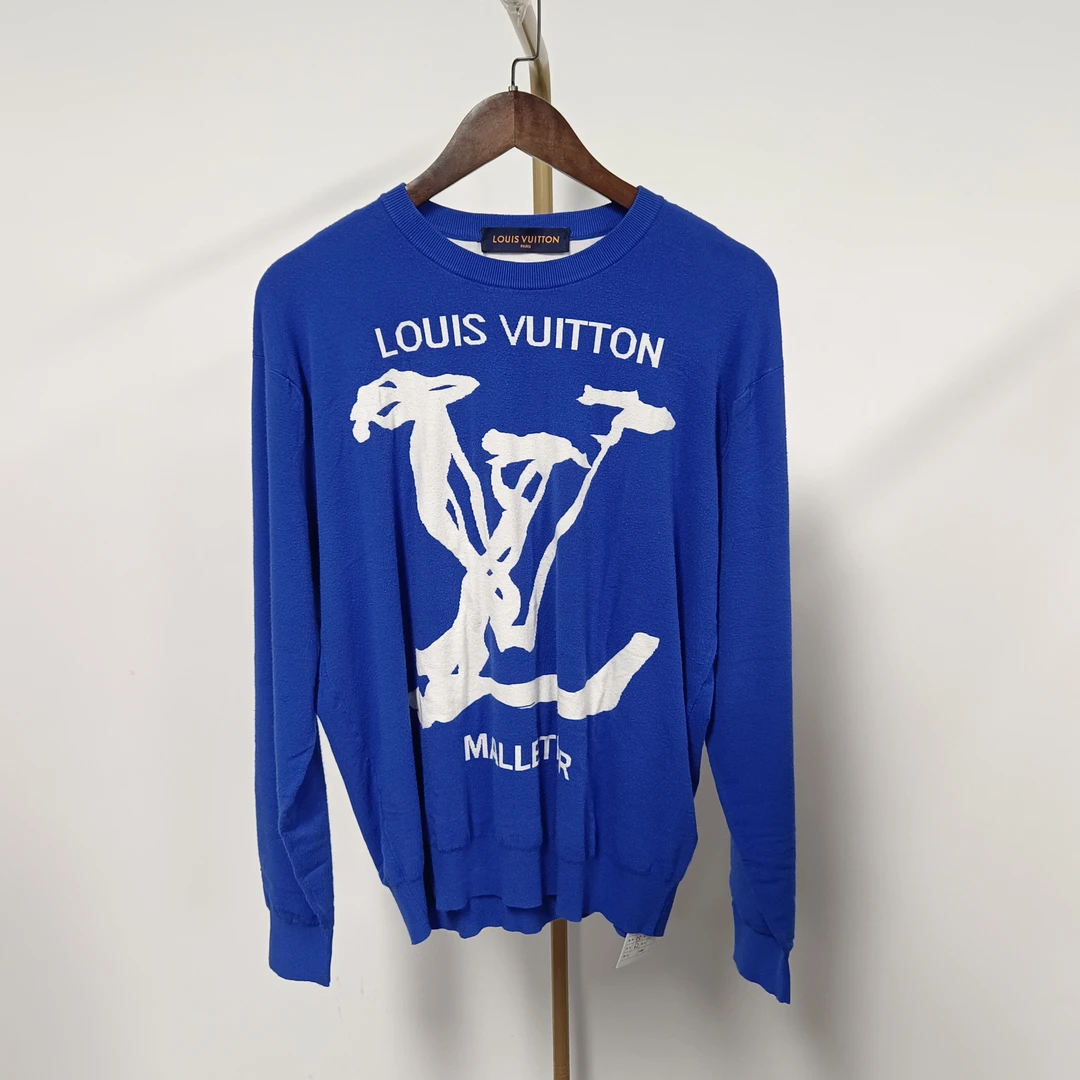 99新 LouisVuitton/路易威登 蓝天白云毛衣 N1402 L长62胸55编码5