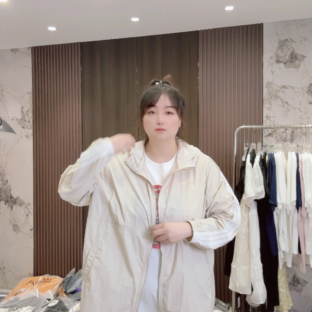 三醋酯纤维五姐9290杏色外套6码