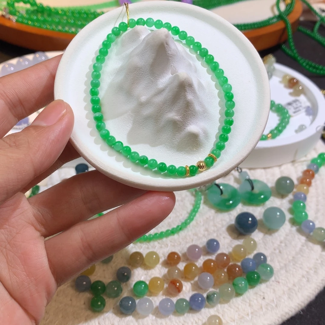 翡翠散珠正阳绿手串