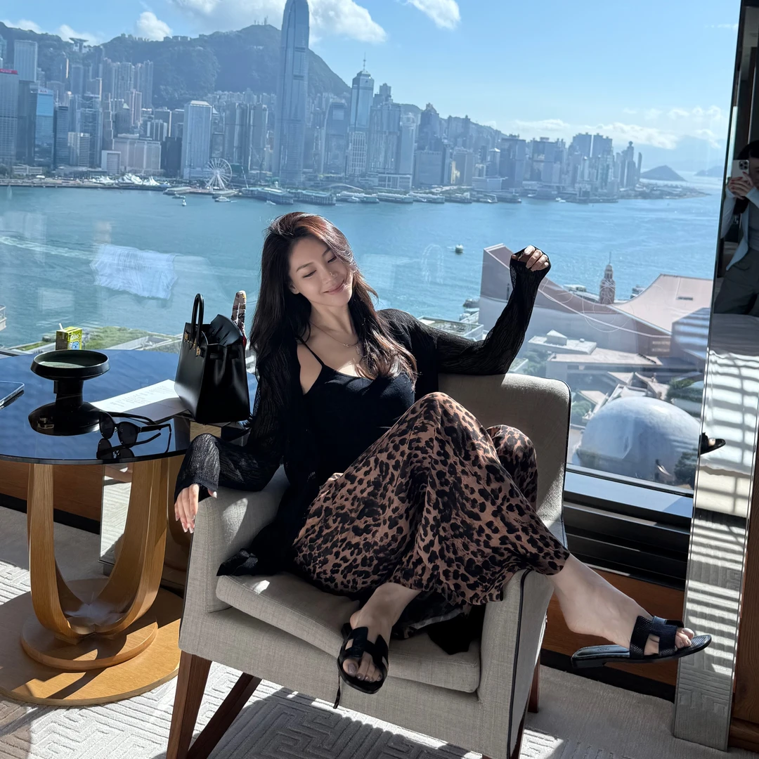 王嬛嬛MsLime25年新款【挚爱豹纹】时尚豹纹宽松休闲裤 HD2C0073