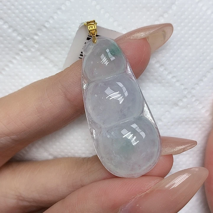 颈饰18K金镶嵌翡翠