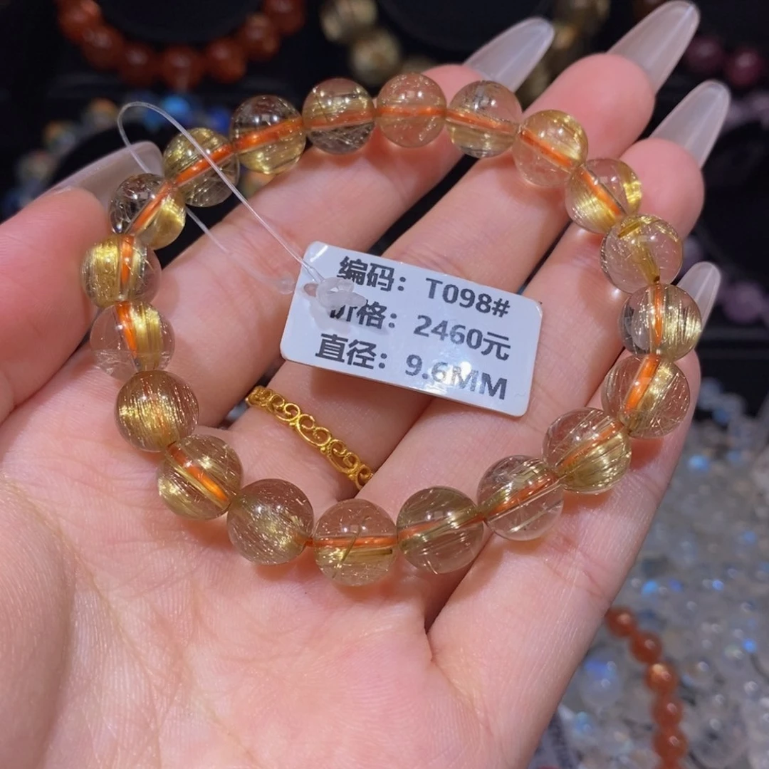 发晶手链未镶嵌T098#9.6mm