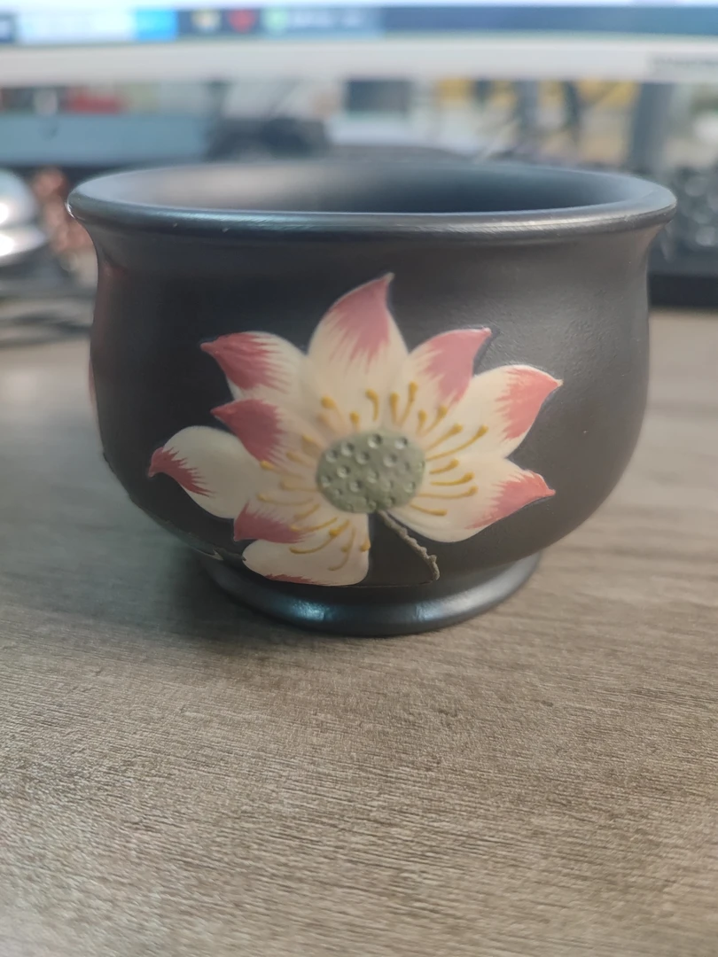 泗水砭石文化馆老虎石活性杯 茶宠手把件