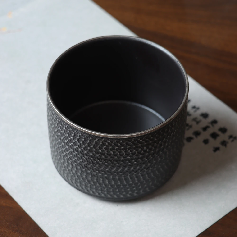 【黑武士】银黑建水.1928.窑变侘寂古拙茶渣缸复古茶具陶瓷茶器
