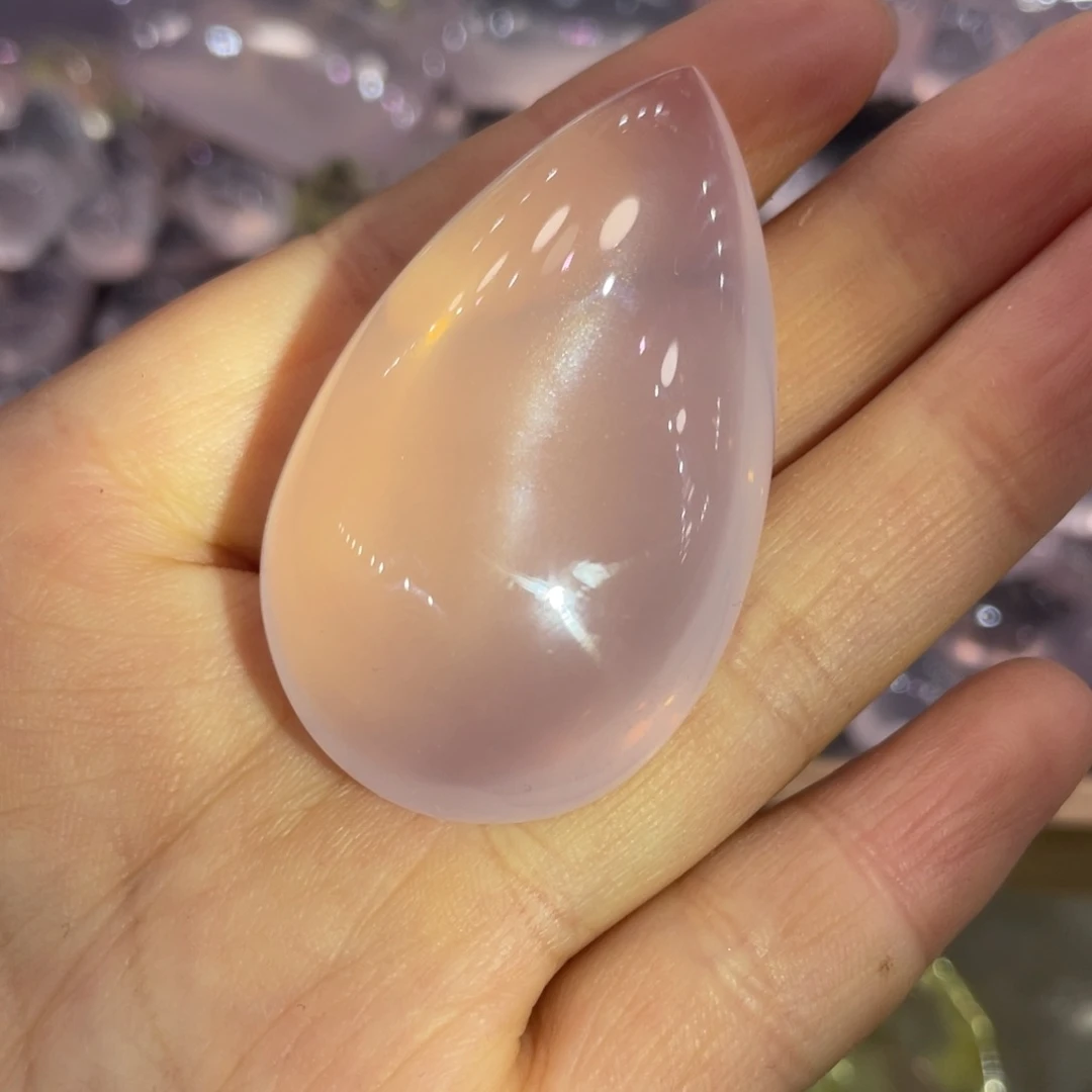 水晶水滴吊坠未镶嵌粉水晶