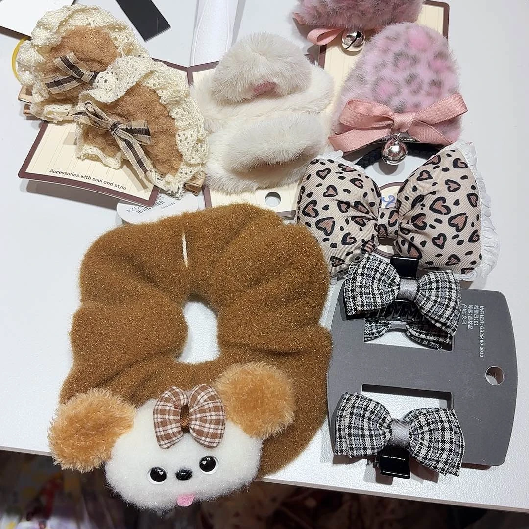 布艺铁合金发饰组合6件